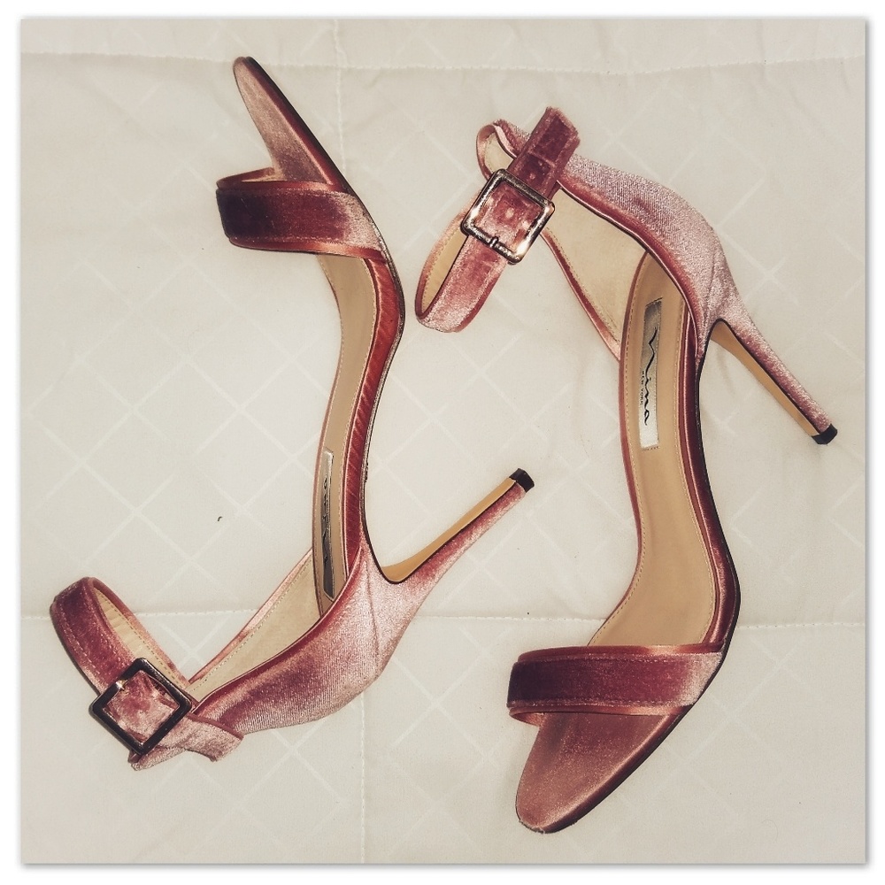 Nina Pink Suede Heels